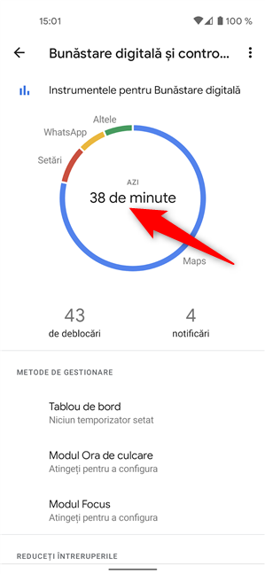Cum vezi durata de folosire pe Android