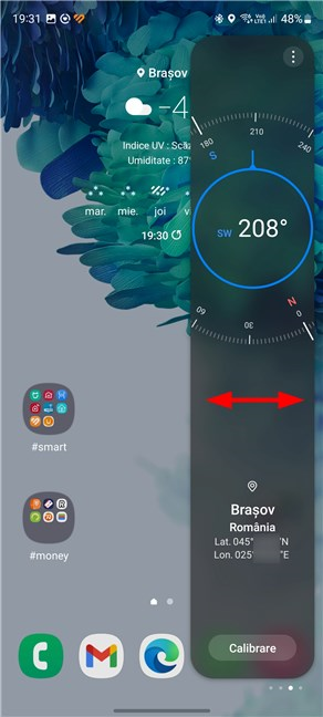 Cum selectezi un alt Panou lateral pe un dispozitiv Samsung Galaxy