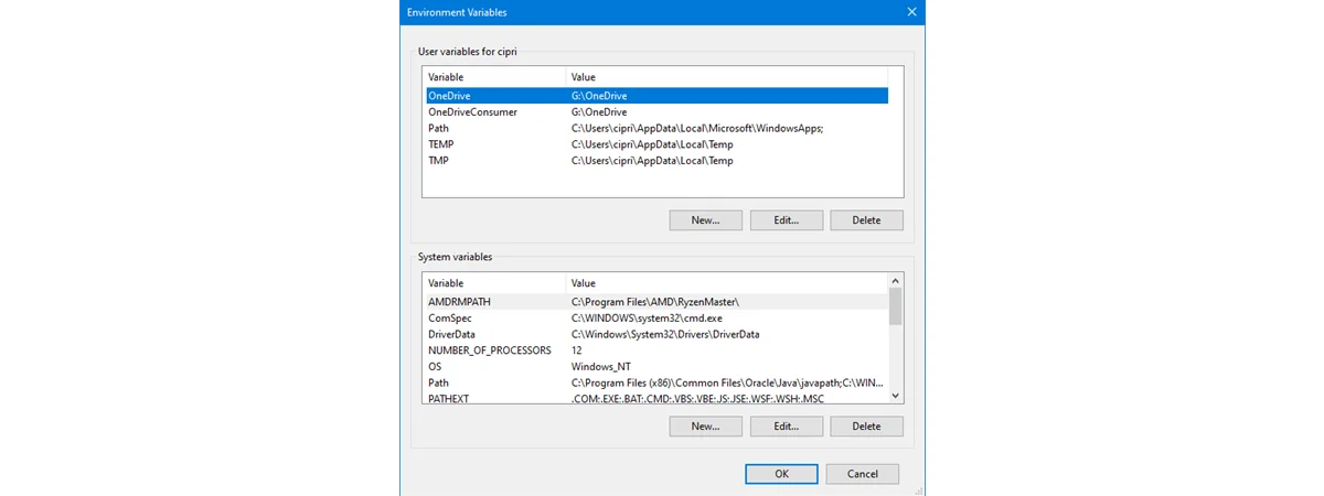 Cum editezi, anulezi și ștergi variabile de mediu în Windows