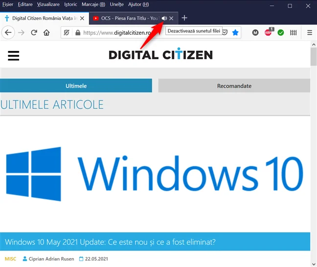 Cum dezactivezi sunetul unei file din Firefox cu o singură apăsare