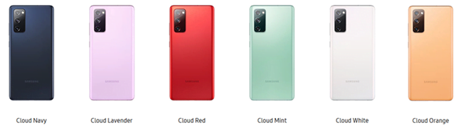 Modele de culori pentru Samsung Galaxy S20 FE 5G