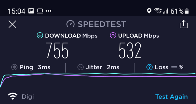 Samsung Galaxy S20 FE 5G - Rezultate benchmark WiFi 6