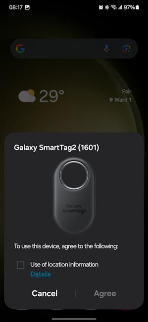 Instalarea Galaxy SmartTag2 este rapidÄƒ