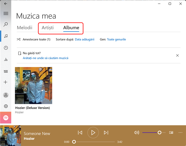 AfiÈeazÄ muzica grupatÄ pe artiÈti sau albume