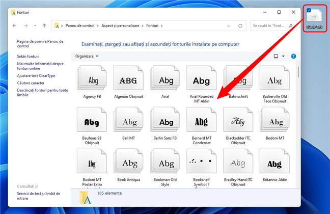 Cum instalezi un font Ã®n Windows 10 È™i Windows 11 din Panoul de control