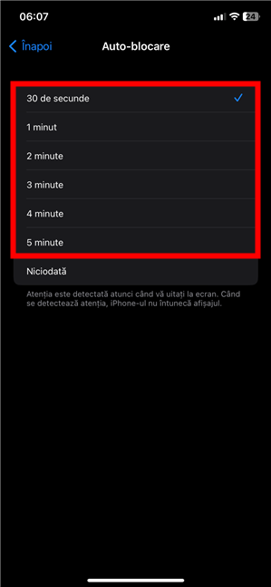 Cum schimbi intervalul pÃ¢nÄƒ la Auto-blocare pe iPhone