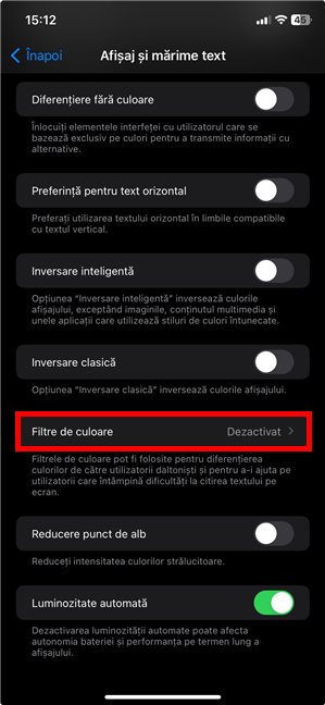 AcceseazÄ Filtre de culoare