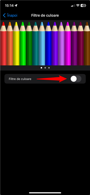 ActiveazÄƒ Filtrele de culoare pe iPhone