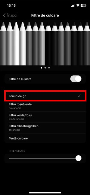Cum îÈi faci iPhone-ul alb-negru