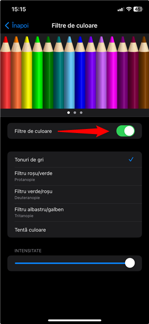 Cum dezactivezi Tonuri de gri din ConfigurÄrile de pe iPhone