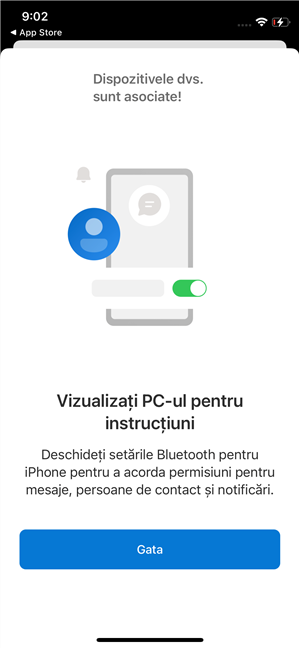 iPhone-ul È™i PC-ul cu Windows 11 sunt asociate