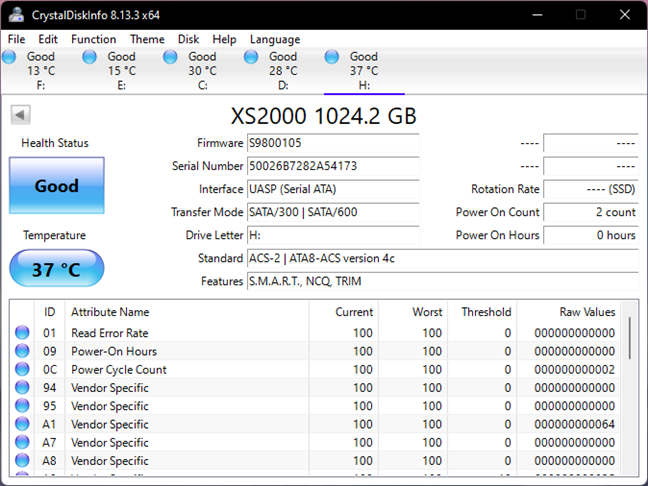 InformaÈ›ii despre SSD-ul Kingston XS2000