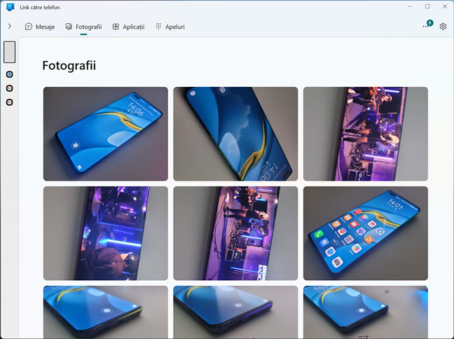 Vezi Fotografii de pe Android în Windows, cu aplicaÈia Link cÄtre telefon