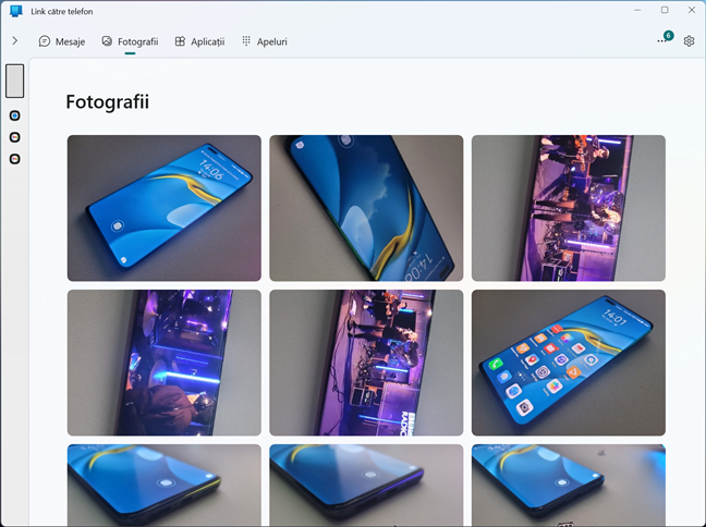 Vezi Fotografii de pe Android Ã®n Windows, cu aplicaÈ›ia Link cÄƒtre telefon