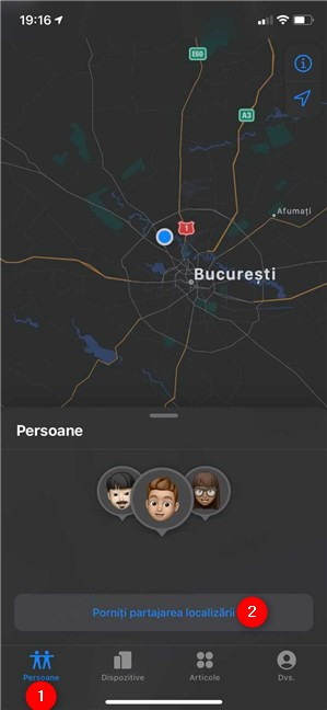 Porniți partajarea localizării pe iPhone