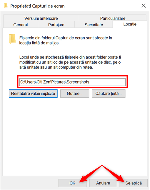 Unde Sunt Salvate Screenshoturile SchimbÄ LocaÈia Capturilor De Ecran In Windows 10 Digital Citizen Romania