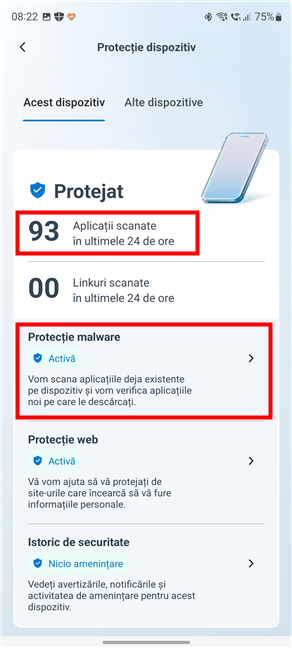 ProtecÈ›ie Microsoft Defender Ã®mpotriva programelor malware pe Android