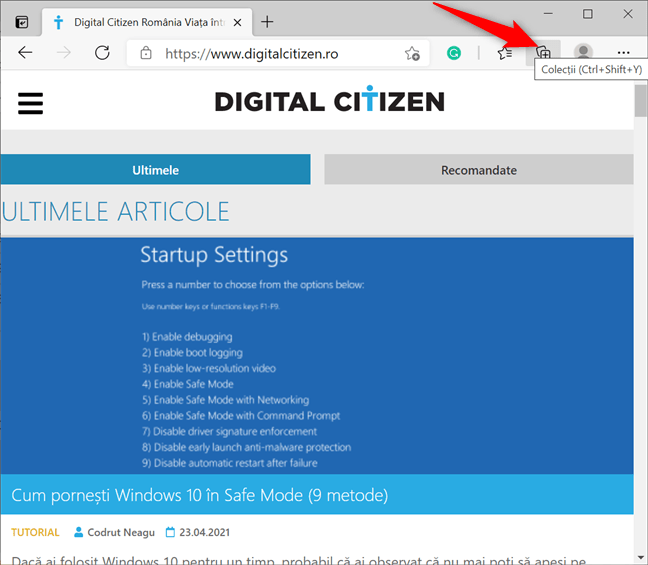 FoloseÈ™te ColecÈ›iile din Microsoft Edge
