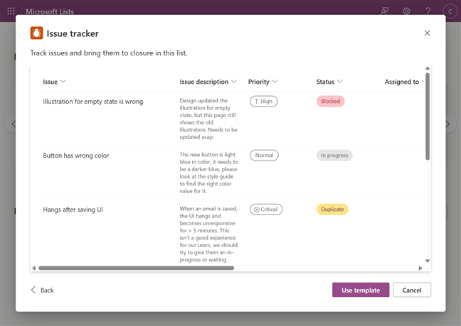 Microsoft Lists te poate ajuta sÄƒ monitorizezi informaÈ›ii