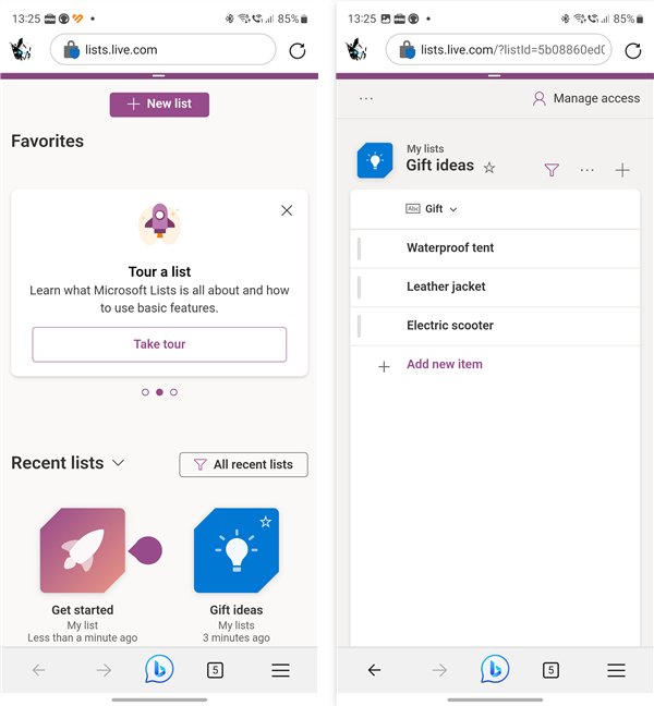 AplicaÈia Microsoft Lists poate fi folositÄ pe dispozitive mobile