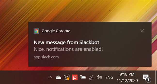NotificÄƒrile Google Chrome din Windows 10 apar Ã®n dreapta jos