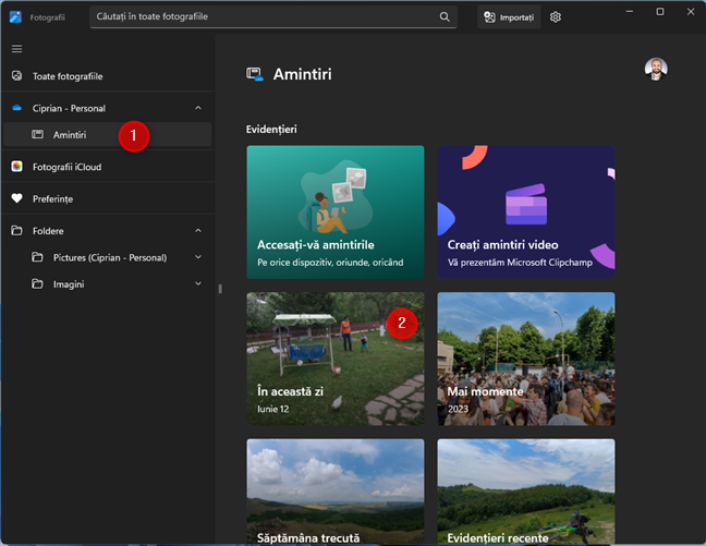 Albumele OneDrive ÃŽn aceastÄƒ zi apar È™i Ã®n aplicaÈ›ia Fotografii