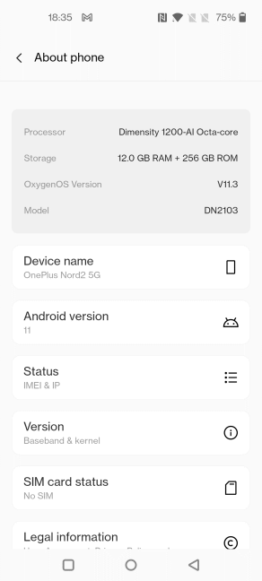 Detalii despre OnePlus Nord2 5G