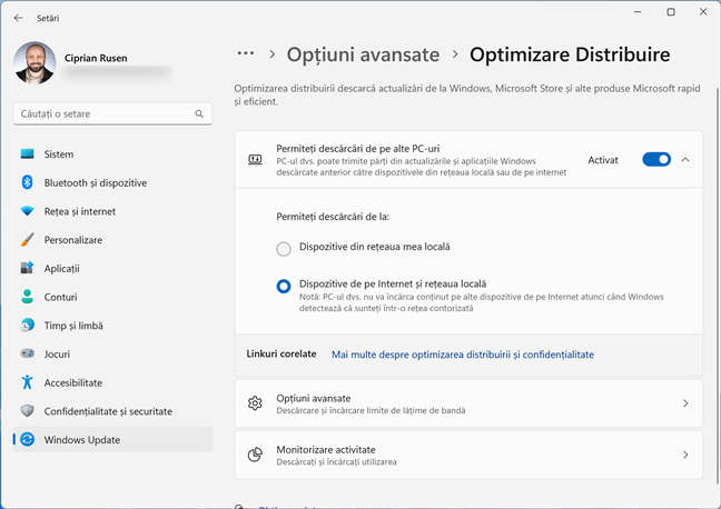 Optimizare Distribuire Ã®n Windows 11