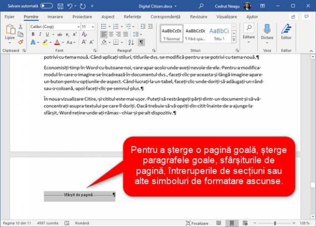 Cum ștergi o pagină în Word (6 metode) - Digital Citizen România