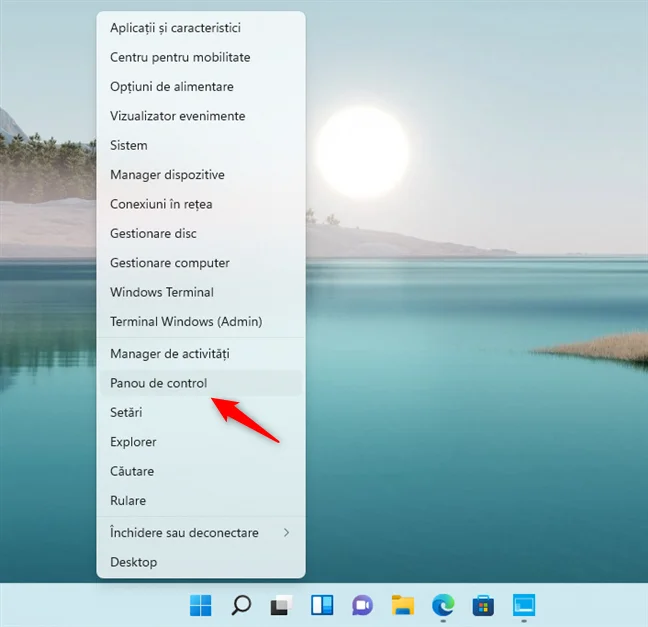 Adăugarea unei scurtături către Panoul de control în meniul WinX din Windows 11