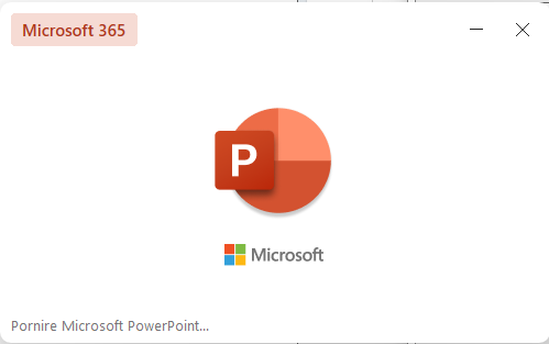 ÃŽncÄƒrcarea lui Microsoft PowerPoint Ã®n Microsoft 365
