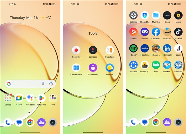 AplicaÈii Èi jocuri care vin la pachet cu Realme 10