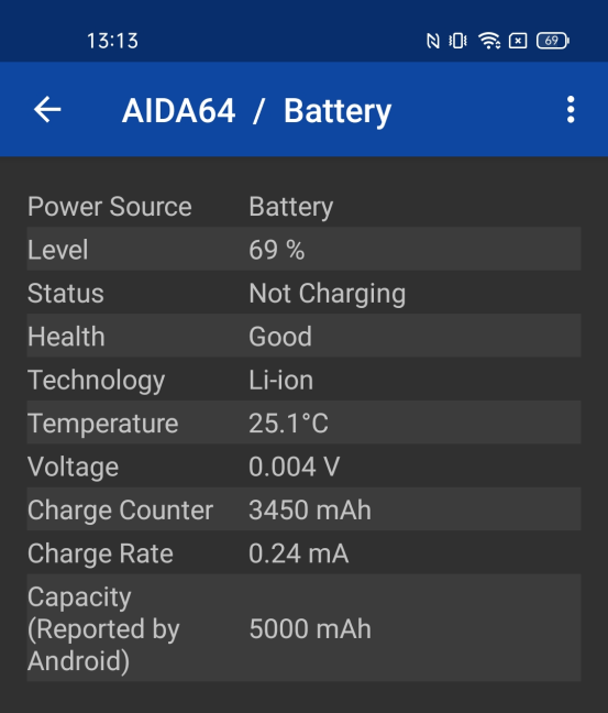 Detalii despre baterie