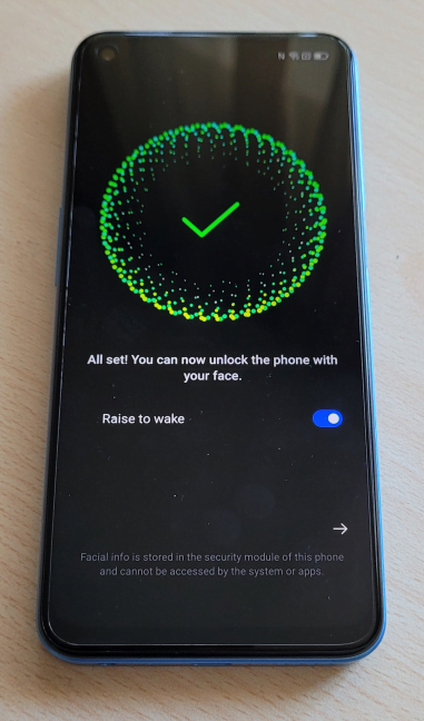 RecunoaÈterea facilÄ este disponibilÄ pe realme 8 5G