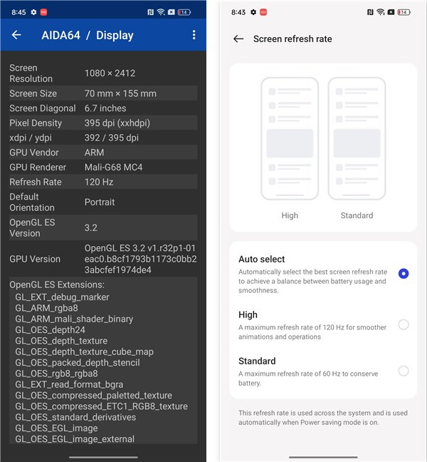 realme 11 Pro+ 5G are un ecran AMOLED cu o ratÄƒ de refresh de 120 Hz