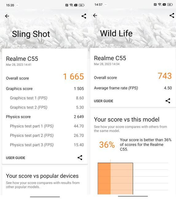 Rezultate în 3DMark