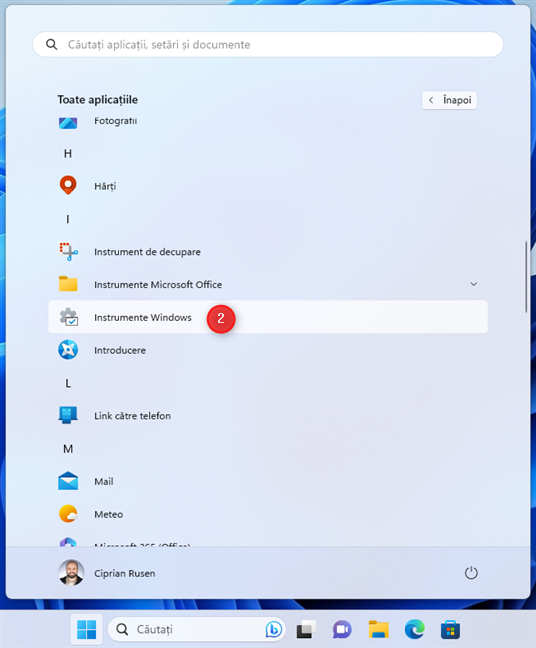 DeruleazÄƒ È™i deschide Instrumente Windows