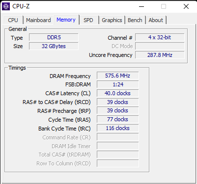 InformaÈ›ii despre memorie afiÈ™ate de CPU-Z