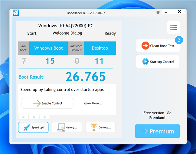 Timpul de boot &Atilde;&reg;n Windows 11