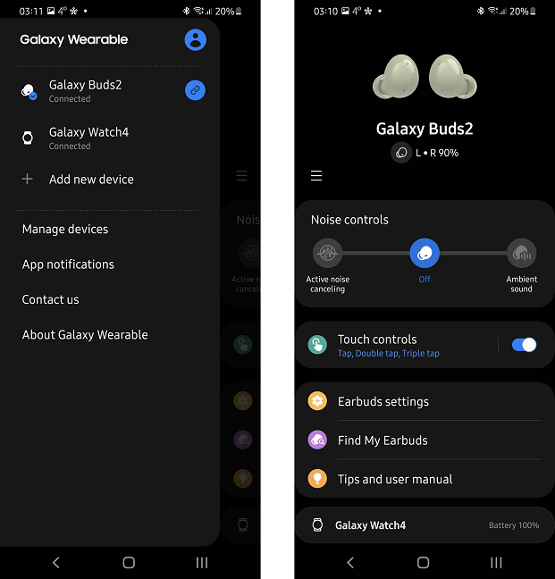 Aplicația Galaxy Wearable are multe funcții utile pentru dispozitivele conectate