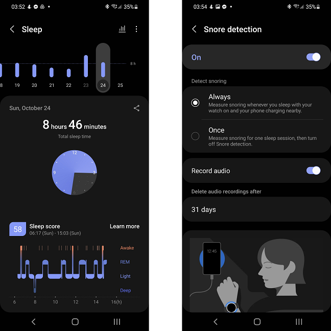 Smartphone-ul monitorizează împreună cu ceasul calitatea somnului