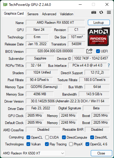 SpecificaÈ›iile afiÈ™ate de GPU-Z