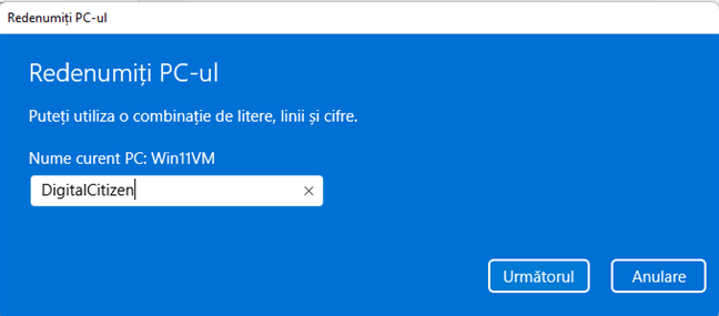 Introdu noul nume al calculatorului