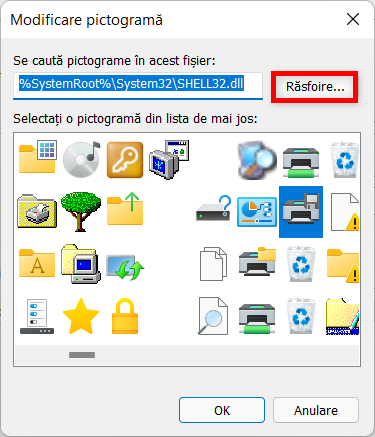 ApÄƒsÄƒ RÄƒsfoire pentru a gÄƒsi fiÈ™ierul pictogramei pe care o vrei