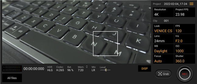 InterfaÈa de utilizare a aplicaÈiei Cinema Pro