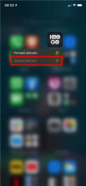 Cum ștergi o aplicație de pe iPhone folosind pictograma ei din Bliblioteca de aplicații