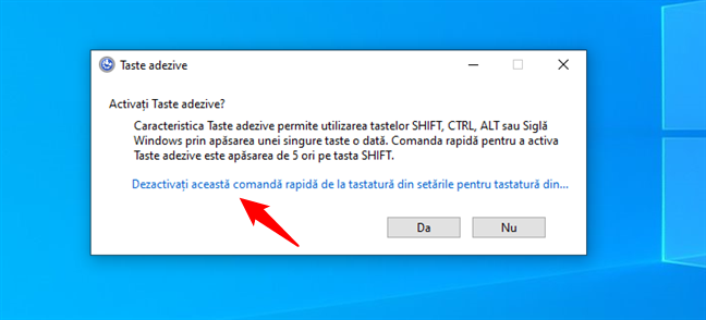 DezactivaÈ›i aceastÄƒ comandÄƒ rapidÄƒ de la tastaturÄƒ din setÄƒrile pentru tastaturÄƒ dinâ€¦