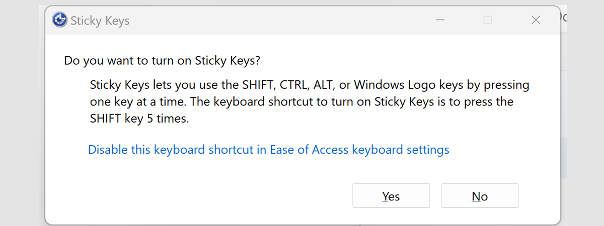 Tastele adezive (Sticky Keys)