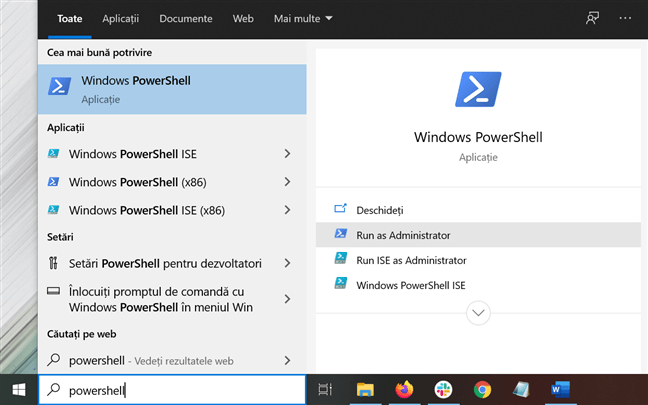 RuleazÄƒ PowerShell Ã®n modul elevat