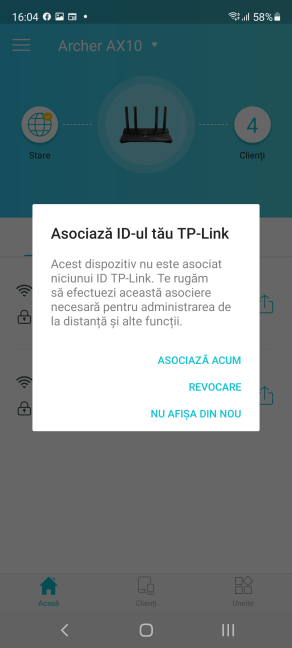 Asociază-ți contul TP-Link la router